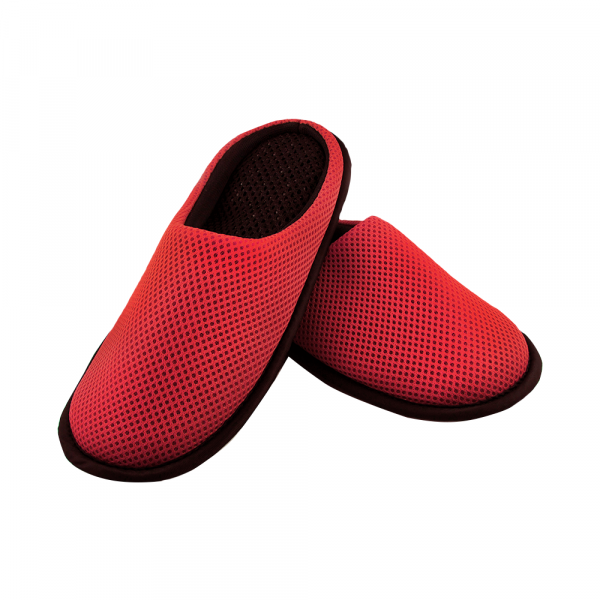 【Softwalk】全包式舒壓無聲室內拖鞋/火紅/SP-1208T